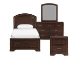 Hudson Cherry 4-Piece Twin Bedroom Set - Ornate Home