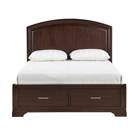 Hudson Cherry 5-Piece Queen Bedroom Set - Ornate Home