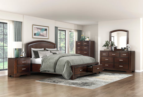 Hudson Cherry Full Platform Bed - Ornate Home