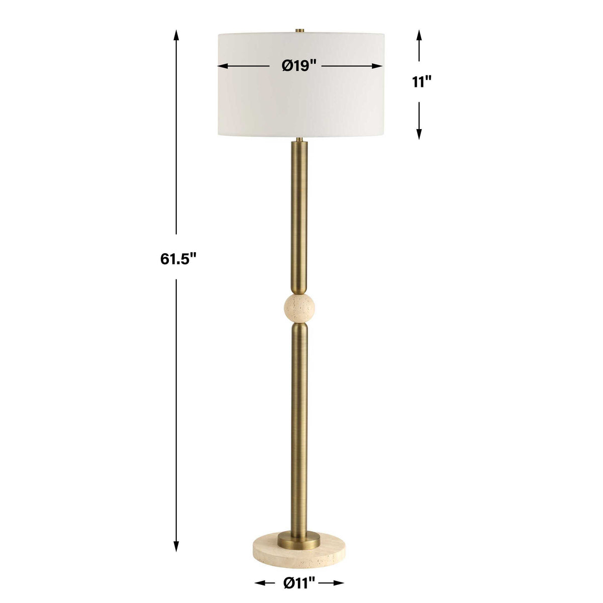 Hudson Gold Floor Lamp - Ornate Home