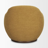 Hudson Mustard Fabric Upholstered Swivel Chair - Ornate Home