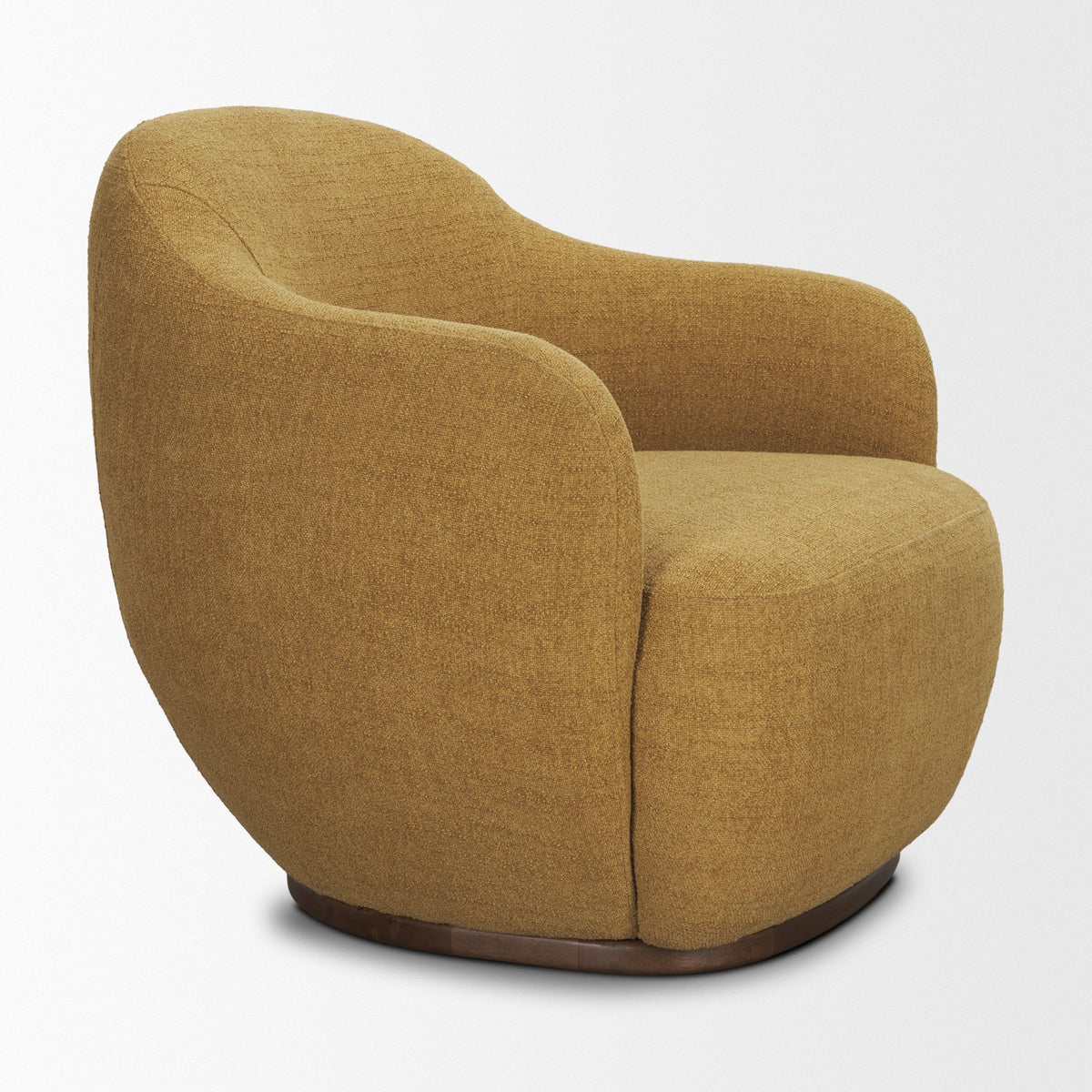 Hudson Mustard Fabric Upholstered Swivel Chair - Ornate Home
