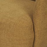 Hudson Mustard Fabric Upholstered Swivel Chair - Ornate Home