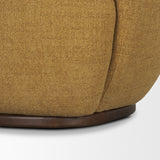 Hudson Mustard Fabric Upholstered Swivel Chair - Ornate Home