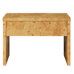 Hudson Natural 1-Drawer Burl Wood Nightstand - Ornate Home