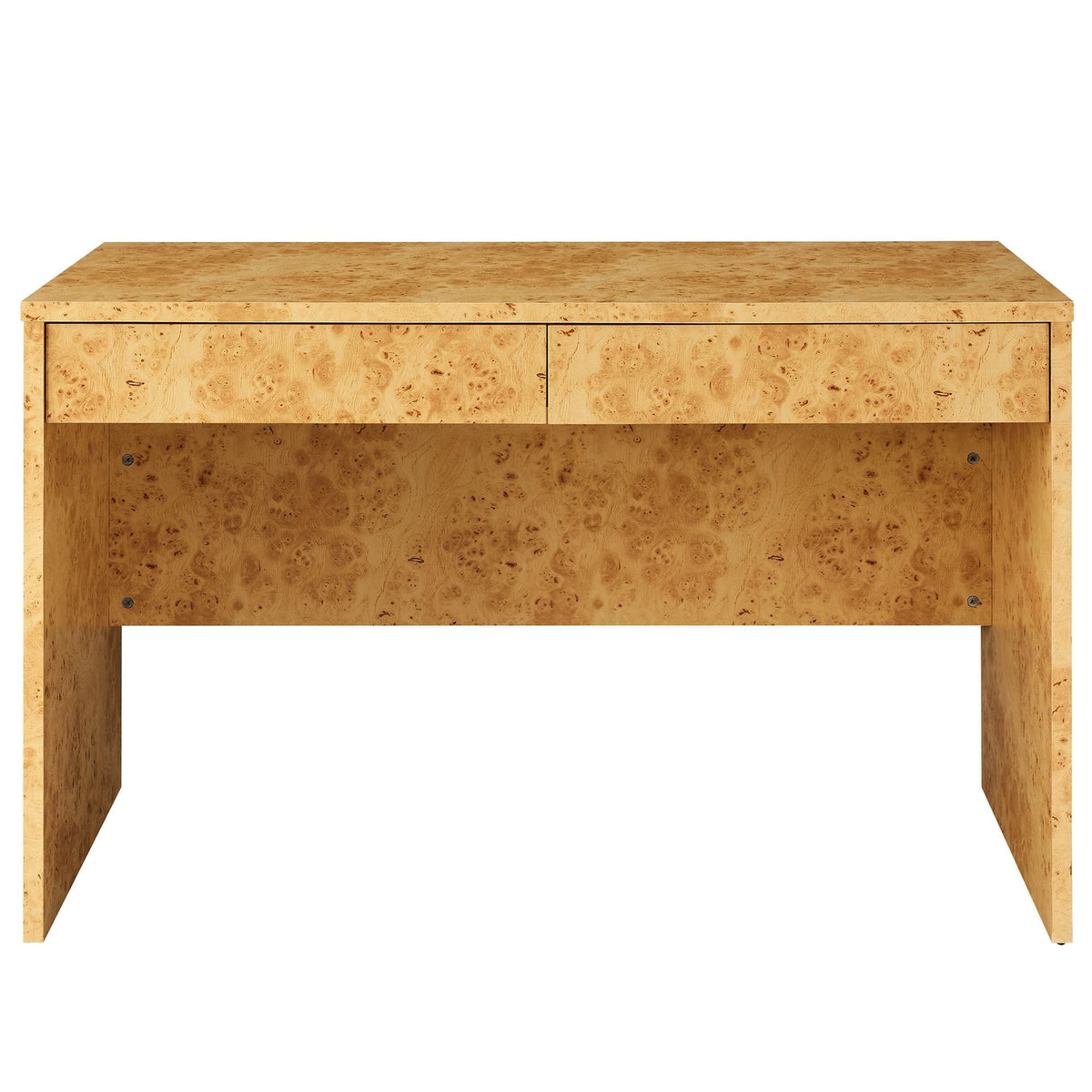 Hudson Natural 2-Drawer Burl Wood Desk - Ornate Home