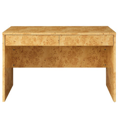 Hudson Natural 2-Drawer Burl Wood Desk - Ornate Home