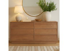 Hudson Natural 6 Drawer Dresser - Ornate Home