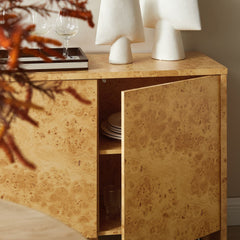 Hudson Natural 60" Burl Wood Sideboard - Ornate Home