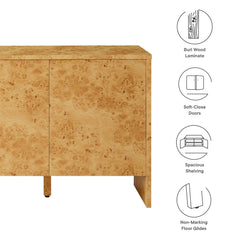 Hudson Natural 60" Burl Wood Sideboard - Ornate Home