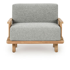 Hudson Natural/Gray Outdoor Accent Chair - Ornate Home
