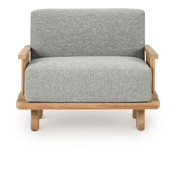 Hudson Natural/Gray Outdoor Accent Chair - Ornate Home