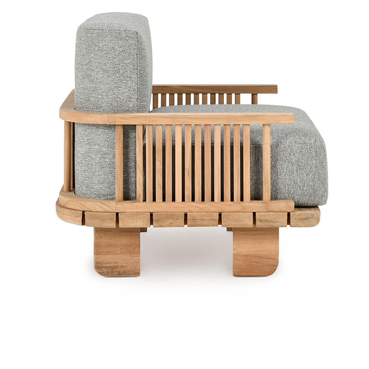 Hudson Natural/Gray Outdoor Accent Chair - Ornate Home