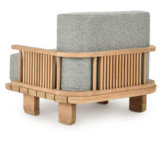 Hudson Natural/Gray Outdoor Accent Chair - Ornate Home