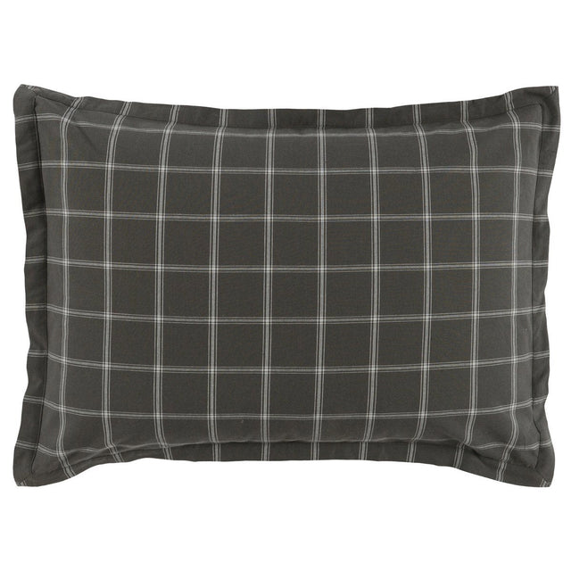 Hudson Plaid Gray Duvet Collection - Ornate Home