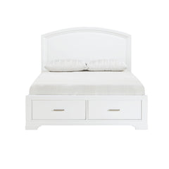 Hudson White 4-Piece Queen Bedroom Set - Ornate Home