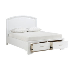Hudson White 4-Piece Queen Bedroom Set - Ornate Home