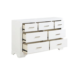 Hudson White 4-Piece Queen Bedroom Set - Ornate Home