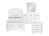 Hudson White 4-Piece Twin Bedroom Set - Ornate Home