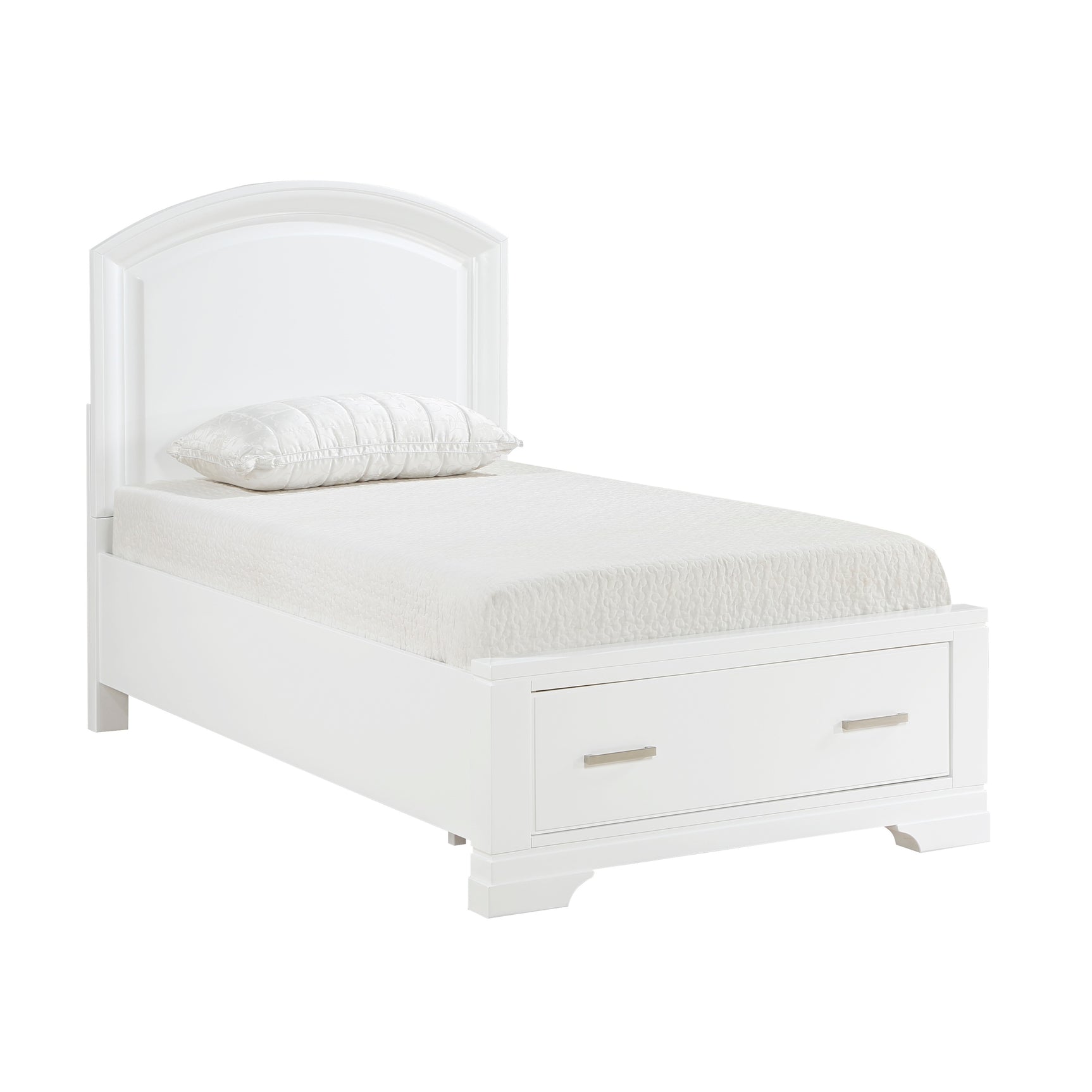 Hudson White 4-Piece Twin Bedroom Set - Ornate Home