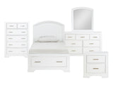 Hudson White 5-Piece Twin Bedroom Set - Ornate Home