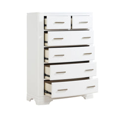 Hudson White 5-Piece Twin Bedroom Set - Ornate Home