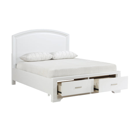 Hudson White California King Platform Bed - Ornate Home
