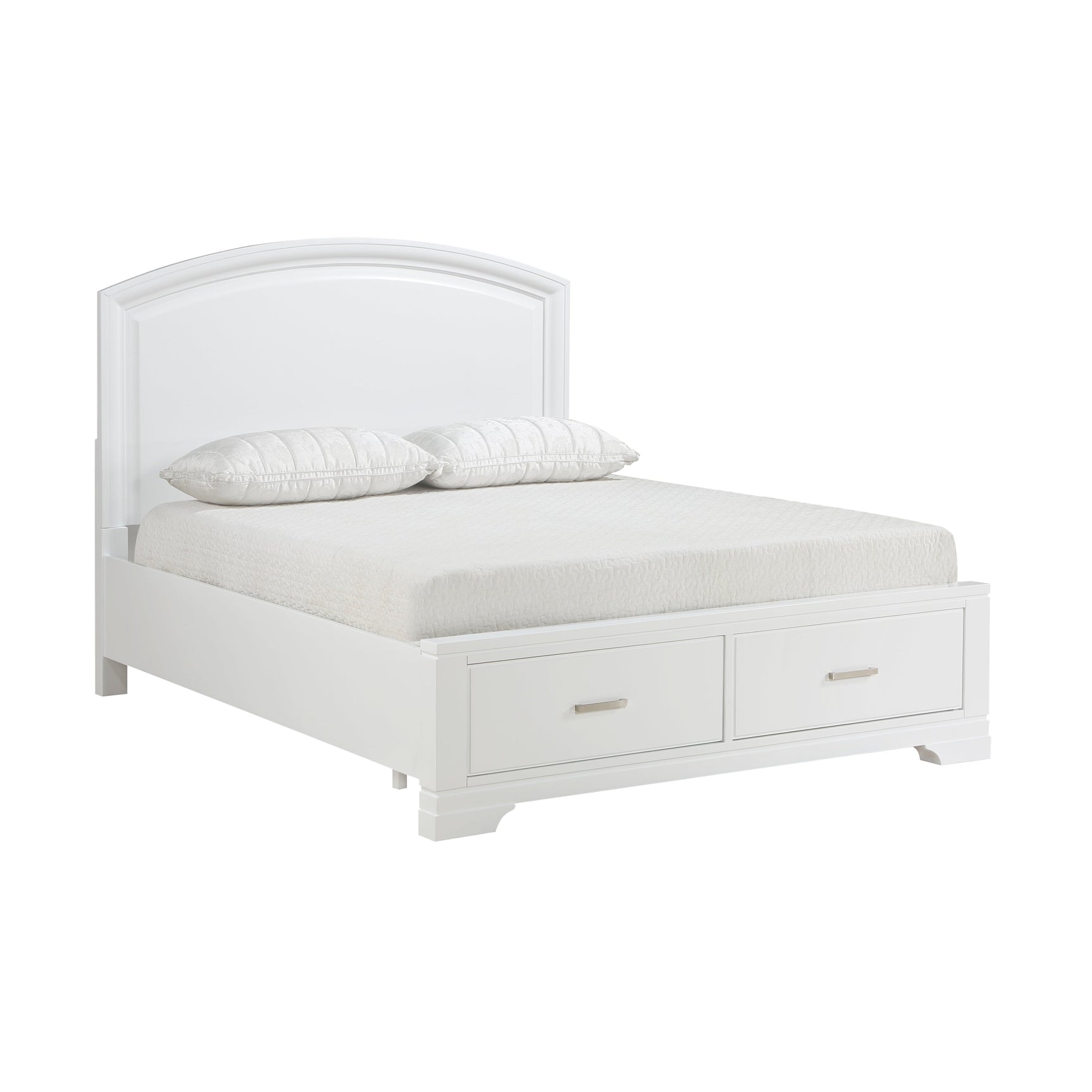 Hudson White Full Platform Bed - Ornate Home