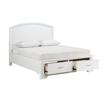 Hudson White Full Platform Bed - Ornate Home