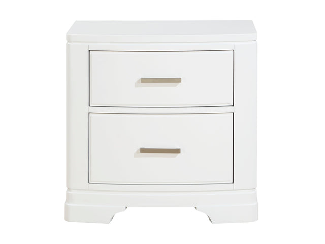 Hudson White Nightstand - Ornate Home