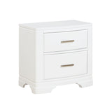 Hudson White Nightstand - Ornate Home