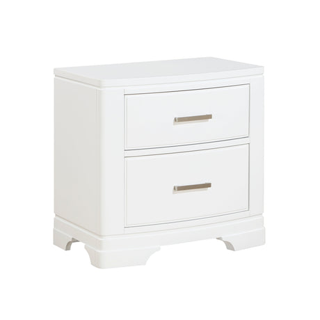 Hudson White Nightstand - Ornate Home