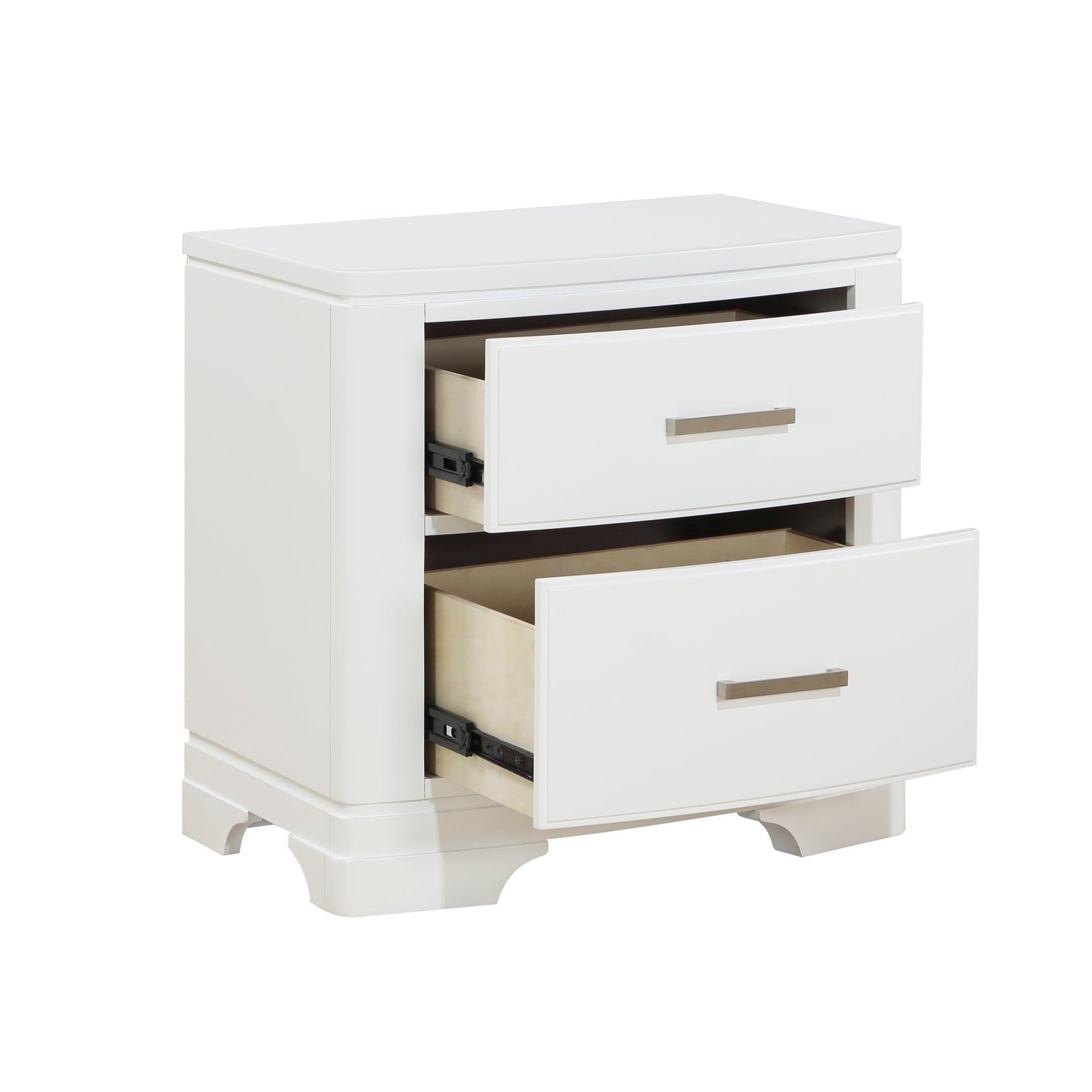 Hudson White Nightstand - Ornate Home