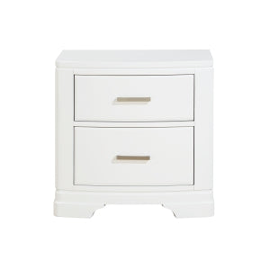 Hudson White Nightstand - Ornate Home