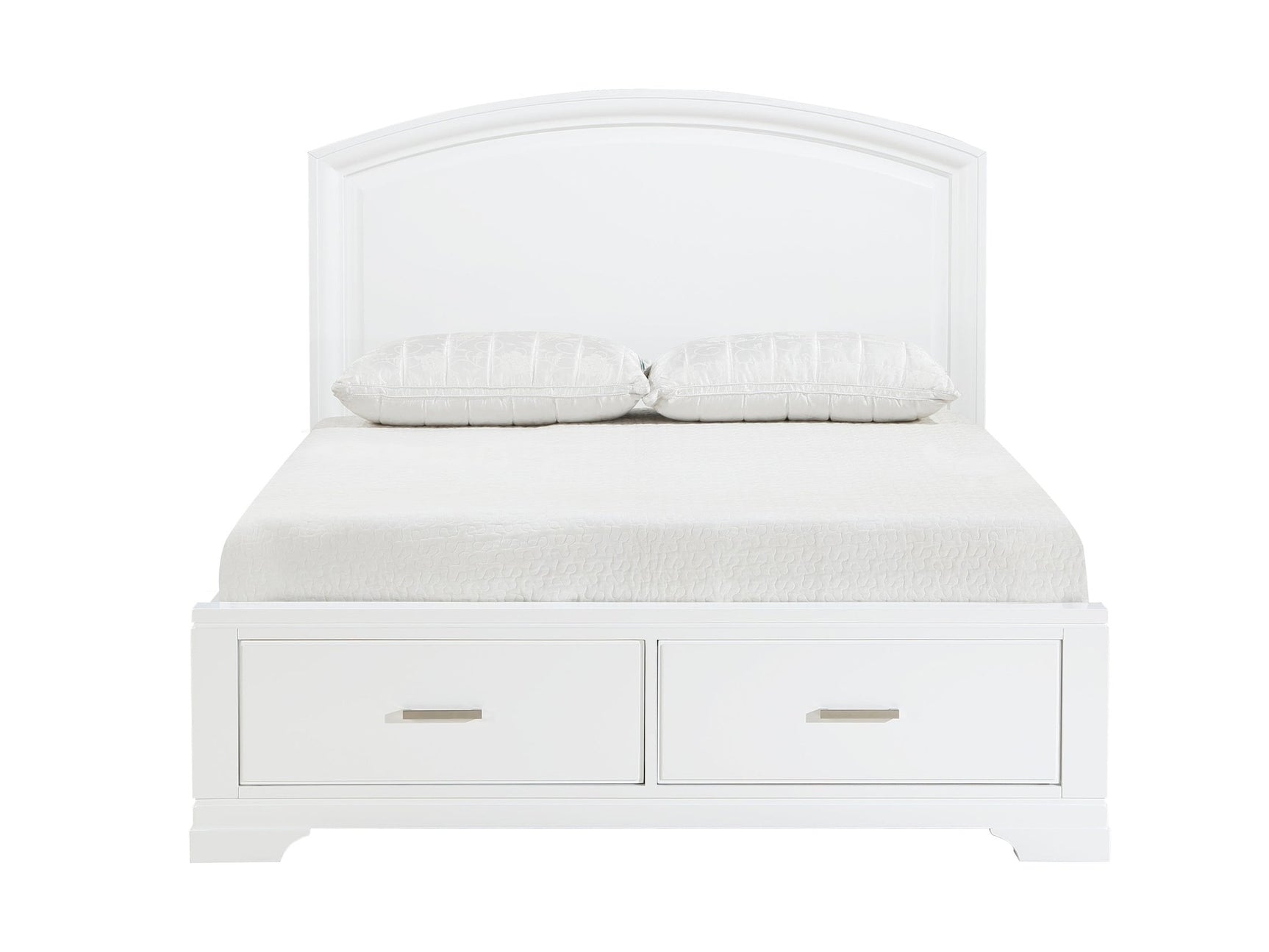 Hudson White Queen Platform Bed - Ornate Home