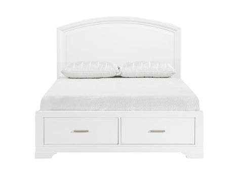 Hudson White Queen Platform Bed - Ornate Home