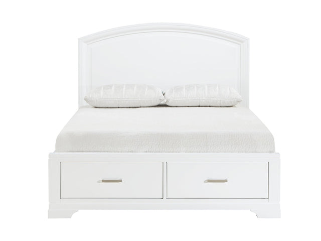 Hudson White Queen Platform Bed - Ornate Home