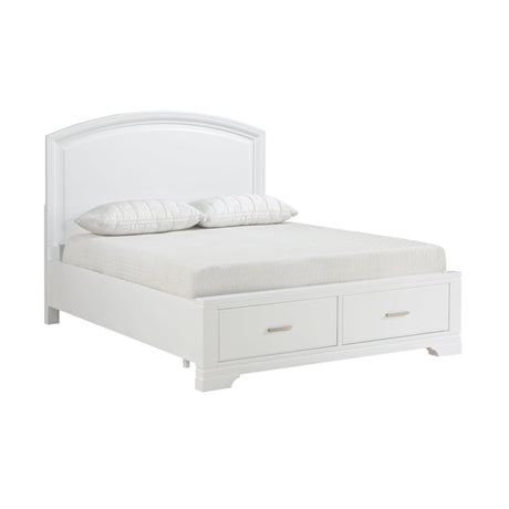Hudson White Queen Platform Bed - Ornate Home