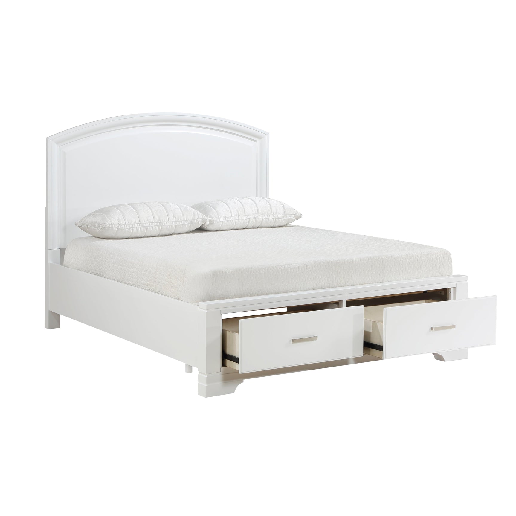 Hudson White Queen Platform Bed - Ornate Home