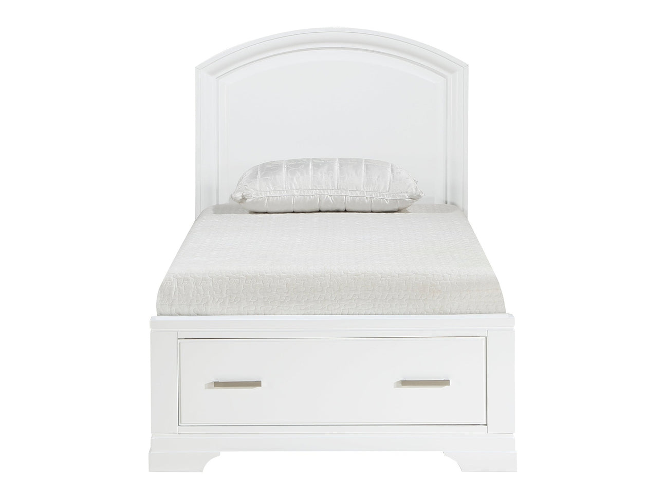 Hudson White Twin Platform Bed - Ornate Home