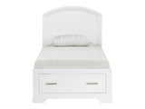 Hudson White Twin Platform Bed - Ornate Home