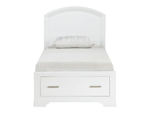 Hudson White Twin Platform Bed - Ornate Home