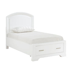 Hudson White Twin Platform Bed - Ornate Home