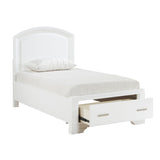 Hudson White Twin Platform Bed - Ornate Home
