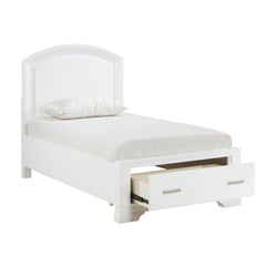 Hudson White Twin Platform Bed - Ornate Home