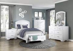Hudson White Twin Platform Bed - Ornate Home