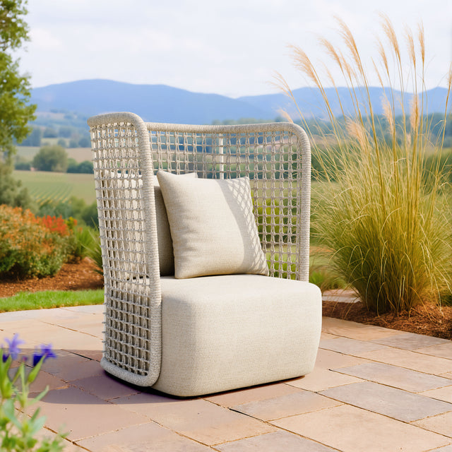 Hudu Beige Accent Chair - Ornate Home