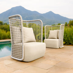Hudu Beige Accent Chair - Ornate Home