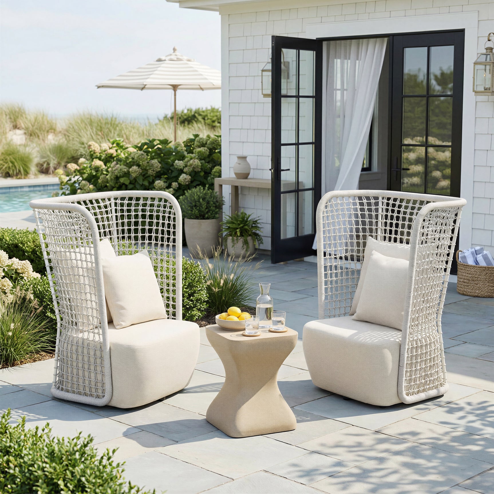 Hudu Beige Accent Chair - Ornate Home