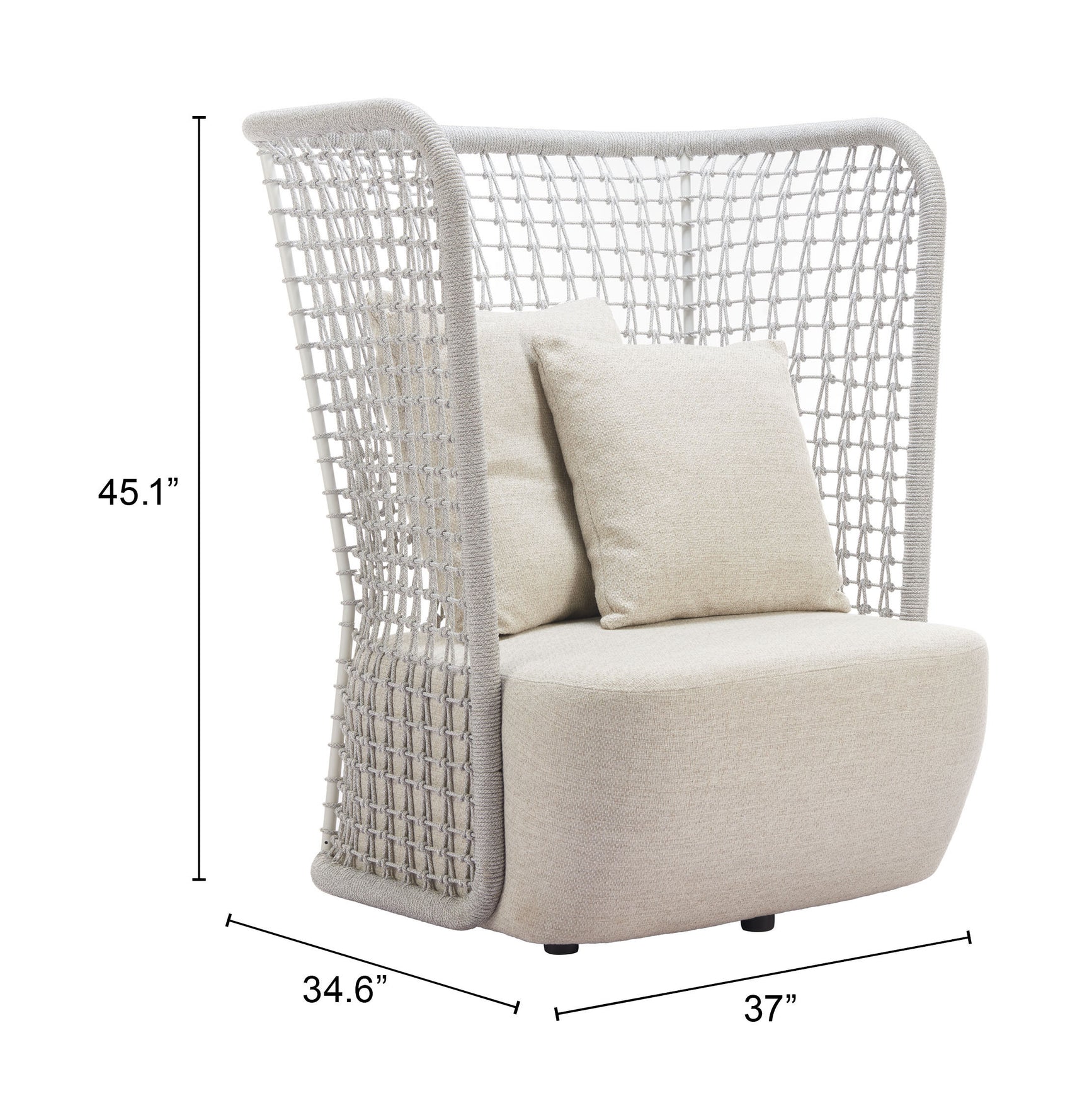 Hudu Beige Accent Chair - Ornate Home